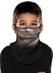 Braga Cuello Tubular para niños Animal gato Disfraz Halloween Máscara Cara Ski Snowboard Buff Deporte 