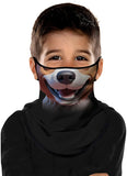 Braga Cuello Tubular para niños Animal Perro Disfraz Halloween Máscara Cara Ski Snowboard Buff Deporte 