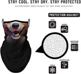 Braga Cuello Tubular para niños Animal Perro Disfraz Halloween Máscara Cara Ski Snowboard Buff Deporte 