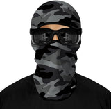 Pasamontañas Balaclava para adultos  Disfraz Halloween Máscara Cara Ski Snowboard Buff Deporte Camuflaje Gris