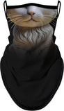 Braga Cuello Tubular para niños Animal gato Disfraz Halloween Máscara Cara Ski Snowboard Buff Deporte 