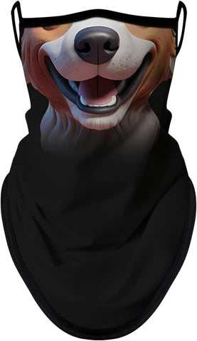 Braga Cuello Tubular para niños Animal Perro Disfraz Halloween Máscara Cara Ski Snowboard Buff Deporte 