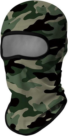 Pasamontañas Balaclava para adultos  Disfraz Halloween Máscara Cara Ski Snowboard Buff Deporte Camuflaje Verde