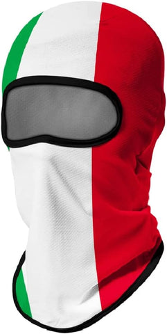 Pasamontañas Balaclava para adultos  Disfraz Halloween Máscara Cara Ski Snowboard Buff Deporte Bandera Italia Italian Flag Italy