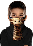 Braga Cuello orejeras para niños Animal jirafa Disfraz Halloween Máscara Cara Ski Snowboard Buff Deporte 