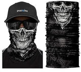 Braga Cuello Tubular para adultos Skull Skeleton Calavera Disfraz Halloween Máscara Cara Ski Snowboard Buff Deporte