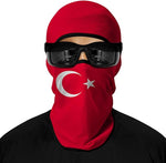 Pasamontañas Balaclava para adultos  Disfraz Halloween Máscara Cara Ski Snowboard Buff Deporte Bandera Turquía Turkish Flag Turkey