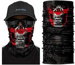 Braga Cuello Tubular para adultos Skull Skeleton Calavera Bandera Canada Canada Flag