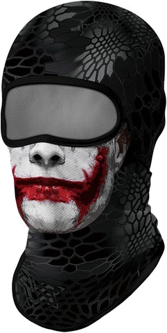 Pasamontañas Balaclava para adultos Disfraz Halloween Máscara Cara Ski Snowboard Buff Deporte Joker DC Comics Superhero Villain