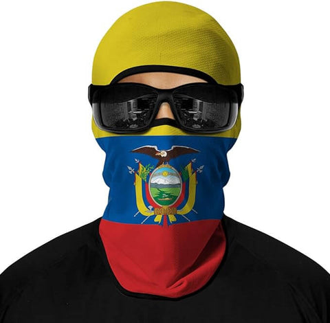 Pasamontañas Balaclava para adultos  Disfraz Halloween Máscara Cara Ski Snowboard Buff Deporte Bandera Ecuador Flag Ecuador