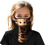 Braga Cuello orejeras para niños Animal jirafa Disfraz Halloween Máscara Cara Ski Snowboard Buff Deporte 