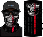 Braga Cuello Tubular para adultos Skull Skeleton Calavera Laser Disfraz Halloween Máscara Cara Ski Snowboard Buff Deporte 