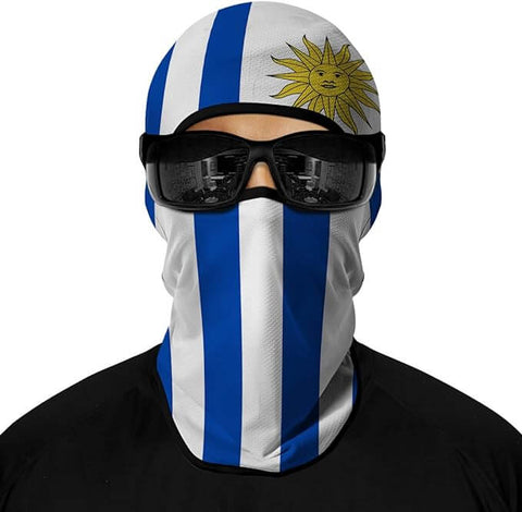 Pasamontañas Balaclava para adultos  Disfraz Halloween Máscara Cara Ski Snowboard Buff Deporte Bandera Uruguay Flag Uruguay