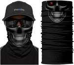Braga Cuello Tubular para adultos Skull Terminator Skeleton Calavera Terminator Robot Feliz Dia de Los Muertos Mexico Disfraz Halloween Máscara Cara Ski Snowboard Buff Deporte 