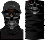 Braga Cuello Tubular para adultos Skull Terminator Skeleton Calavera Terminator Robot Feliz Dia de Los Muertos Mexico Disfraz Halloween Máscara Cara Ski Snowboard Buff Deporte 