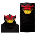 Braga Cuello Tubular para adultos Skull Skeleton Calavera Bandera Alemania Germany Flag