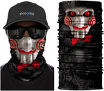Braga Cuello Tubular para adultos Pelicula Saw Horror Miedo Drama Disfraz Halloween 