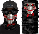 Braga Cuello Tubular para adultos Pelicula Saw Horror Miedo Drama Disfraz Halloween 