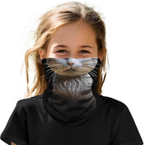 Braga Cuello Tubular para niños gato Animal máscara 