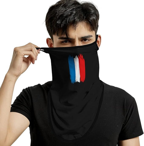 Braga Cuello Tubular para adultos Bandera Francia French Flag France Máscara Cara Orejeras Ski Snowboard Buff Deporte