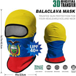 Pasamontañas Balaclava para adultos  Disfraz Halloween Máscara Cara Ski Snowboard Buff Deporte Bandera Ecuador Flag Ecuador