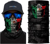 Braga Cuello Tubular para adultos Skull Skeleton Calavera Bandera Mexico Mexican Flag 