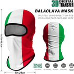Pasamontañas Balaclava para adultos  Disfraz Halloween Máscara Cara Ski Snowboard Buff Deporte Bandera Italia Italian Flag Italy