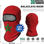 Pasamontañas Balaclava para adultos  Disfraz Halloween Máscara Cara Ski Snowboard Buff Deporte Bandera Marruecos Moroccan Flag Morocco