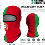 Pasamontañas Balaclava para adultos  Disfraz Halloween Máscara Cara Ski Snowboard Buff Deporte Bandera Portugal Portuguese Flag Portugal