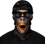 Pasamontañas Balaclava para adultos Disfraz Halloween Máscara Cara Ski Snowboard Buff Deporte Animal Mono Monkey Chimpanzee Planeta de los Simios Planet of the Apes