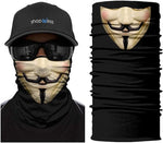 Braga Cuello Tubular para adultos Personaje Vendetta Money Heist La Casa de Papel Disfraz Halloween Máscara Cara Ski Snowboard Buff Deporte
