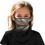 Braga Cuello Tubular para niños Animal gato Disfraz Halloween Máscara Cara Ski Snowboard Buff Deporte 