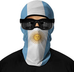 Pasamontañas Balaclava para adultos Skull Skeleton Calavera Feliz Dia de Los Muertos Mexico Disfraz Halloween Máscara Cara Ski Snowboard Buff Deporte Bandera Argentina Argentinian Flag Argentina