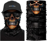 Braga Cuello Tubular para adultos Skull Skeleton Calavera Feliz Dia de Los Muertos Mexico Disfraz Halloween Máscara Cara Ski Snowboard Buff Deporte 