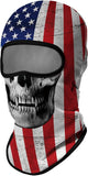Pasamontañas Balaclava para adultos Skull Skeleton Calavera Feliz Dia de Los Muertos Mexico Disfraz Halloween Máscara Cara Ski Snowboard Buff Deporte Bandera EEUU USA Flag