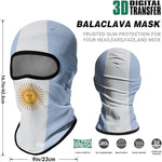 Pasamontañas Balaclava para adultos Skull Skeleton Calavera Feliz Dia de Los Muertos Mexico Disfraz Halloween Máscara Cara Ski Snowboard Buff Deporte Bandera Argentina Argentinian Flag Argentina