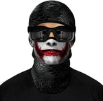 Pasamontañas Balaclava para adultos Disfraz Halloween Máscara Cara Ski Snowboard Buff Deporte Joker DC Comics Superhero Villain