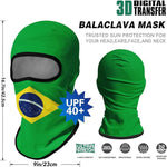 Pasamontañas Balaclava para adultos  Disfraz Halloween Máscara Cara Ski Snowboard Buff Deporte Bandera Brasil Brazil Flag Brasil