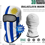 Pasamontañas Balaclava para adultos  Disfraz Halloween Máscara Cara Ski Snowboard Buff Deporte Bandera Uruguay Flag Uruguay
