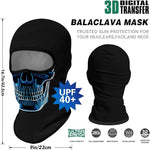 Pasamontañas Balaclava para adultos Skull Skeleton Calavera Feliz Dia de Los Muertos Mexico Disfraz Halloween Máscara Cara Ski Snowboard Buff Deporte
