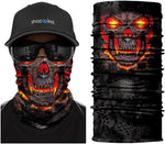 Braga Cuello Tubular para adultos Skull Skeleton Calavera  Llamas Disfraz Halloween Máscara Cara Ski Snowboard Buff Deporte