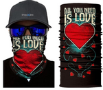 Braga Cuello Tubular Pañuelo para adultos Frase All You Need Is Love