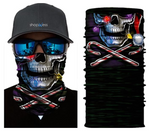 Braga Cuello Tubular para adultos Skull Skeleton Calavera Santa Claus Disfraz Navidad Luces Colores