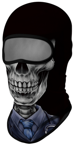 Pasamontañas Balaclava para adultos Skull Skeleton Calavera Doctor Feliz Dia de Los Muertos Mexico Disfraz Halloween Máscara Cara Ski Snowboard Buff Deporte