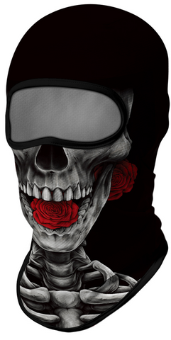 Pasamontañas Balaclava para adultos Skull Skeleton Calavera Rosas Feliz Dia de Los Muertos Mexico Disfraz Halloween Máscara Cara Ski Snowboard Buff Deporte