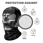 Pasamontañas Balaclava para adultos Skull Skeleton Calavera Feliz Dia de Los Muertos Mexico Disfraz Halloween Máscara Cara Ski Snowboard Buff Deporte Smoker 