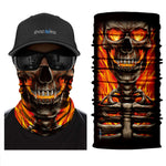 Braga Cuello Tubular para adultos Skull Skeleton Calavera Llamas Disfraz Halloween Máscara Cara Ski Snowboard Buff Deporte