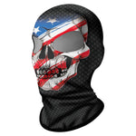 Pasamontañas Balaclava para adultos Skull Skeleton Calavera Feliz Dia de Los Muertos Mexico Disfraz Halloween Máscara Cara Ski Snowboard Buff Deporte Bandera EEUU USA Flag