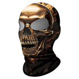 Pasamontañas Balaclava para adultos Skull Skeleton Calavera Dorada Feliz Dia de Los Muertos Mexico Disfraz Halloween Máscara Cara Ski Snowboard Buff Deporte