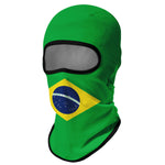 Pasamontañas Balaclava para adultos  Disfraz Halloween Máscara Cara Ski Snowboard Buff Deporte Bandera Brasil Brazil Flag Brasil